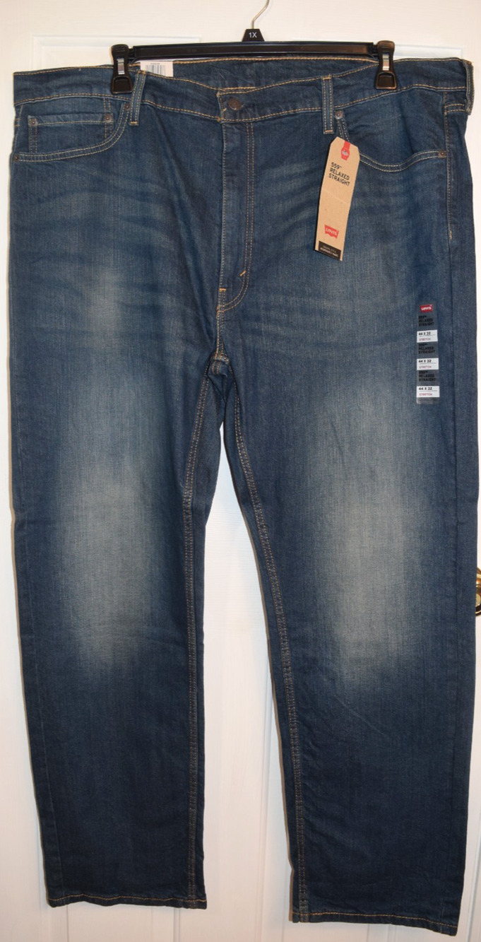 ~ Levi's Men's 559 Relaxed Straight Jeans 44 x 32 Stretch 005590340- NEW W/ TAGS